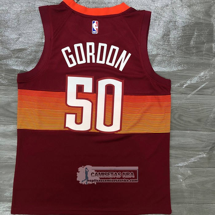 Camiseta Denver Nuggets Aaron Gordon NO 50 Ciudad 2020-21 Rojo